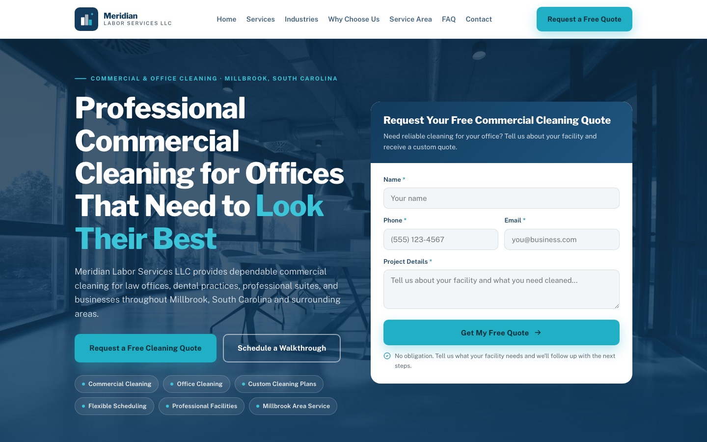 Meridian Labor Services website, built by StoopCraft